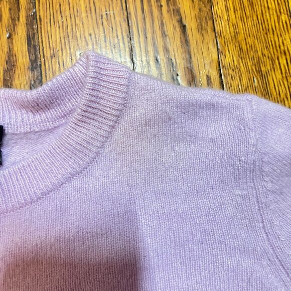 Halogen 100% Cashmere Sweater Women's M Lavender Purple Crew Neck Pullover - Picture 3 of 15